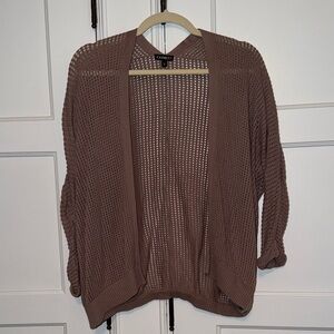 Express Women's Taupe Open-Knit Cardigan